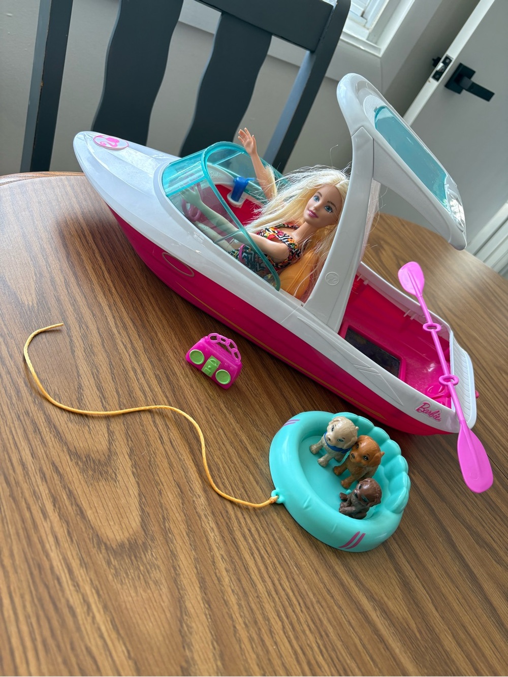 Barbie Dolphin Magic Ocean View Boat Playset w/ Barbie Puppy Float & Accessories